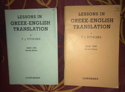 Lessons in Greek-English translation 2 vol. / T.J. Fitikides foto