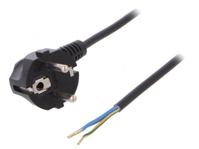Cablu Electric 3x0,75mm2 PVC 3m Negru 16A 250V foto