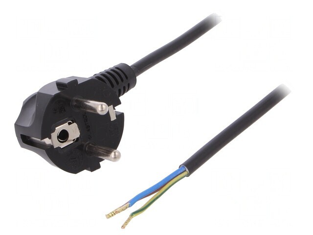 Cablu Electric 3x0,75mm2 PVC 3m Negru 16A 250V