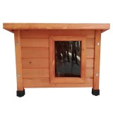 @Pet Casă de pisici de exterior XL, maro, 68,5x54x51,5 cm, lemn, @Pet