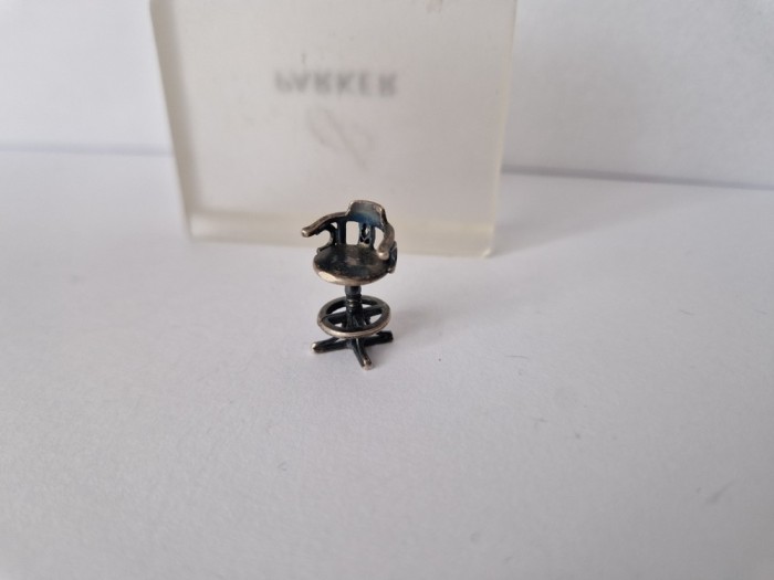 Scaun de Bar din Argint Miniatura.