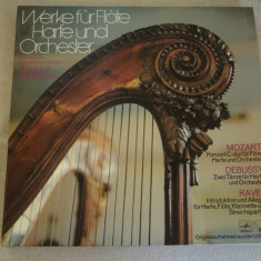 MOZART / DEBUSSY / RAVEL - Lucrari pentru Flaut , Harfa si Orchestra - Vinil