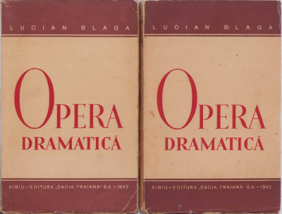 HST 35SP Opera dramatică 1942 Lucian Blaga vol I + II foto