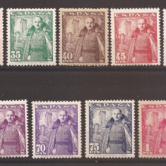 Spania 1948 - Generalul Franco, valori definitive, MNH/MH (vezi descrierea)