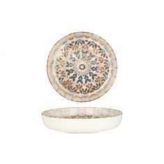 Rinart Farfurie ad&acirc;ncă - Aztec - Porţelan - 19 cm (500cc) - set de 6