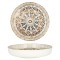 Rinart Farfurie ad&acirc;ncă - Aztec - Porţelan - 19 cm (500cc) - set de 6