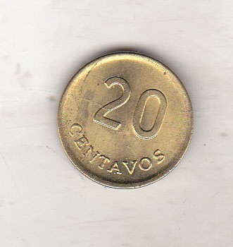 bnk mnd Peru 20 centavos 1975 foto