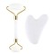Set rola Jade cu piatra Gua Sha - Alb