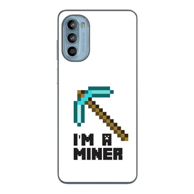 Husa compatibila cu Motorola Moto G52 Silicon Gel Tpu Model Minecraft Miner foto