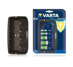 Varta incarcator universal pentru acumulatori AAA (R3), AA (R6), C (R14), D (R20) sau 1 baterie de 9V (6LR22) foto