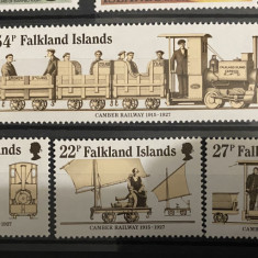 PC295 - FALKLAND ISLANDS 1985 ANIVERSARE LOCOMOTIVE, serie MNH, 4v
