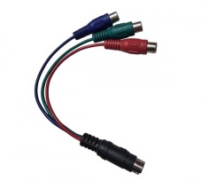 Cablu adaptor de conectare legaturi VGA-SCART (sau RCA) mufa 7 pini, 3 RCA