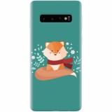 Husa silicon personalizata pentru Samsung Galaxy S10, Winter Fox