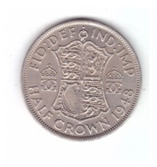 Moneda Anglia 1/2 / half crown 1948, stare buna, curata