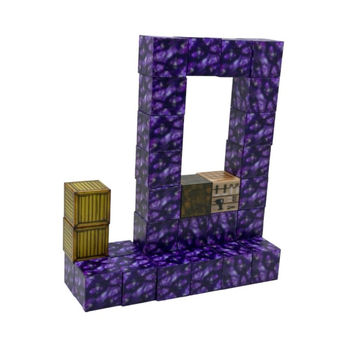 Set Cuburi Magnetice Pixel Blocks tip Minecraft, Cod 602 Portalul Obsidian