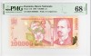 100000 lei 1998 PMG68 Top Pop Unc bancnota gradata