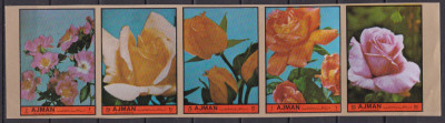 Ajman 1973 flori trandafiri MI 2078-2082B MNH foto