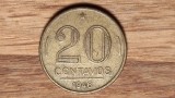 Moneda Brazilia 20 Centavos 1946, KM#556a, Colectie Raritate