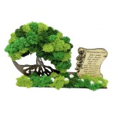 Aranjament cu licheni si Binecuvantarea casei (Verde)