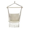 Scaun Leagan Suspendat Bej Macrameu, Spatar, 100x50x110cm, Bumbac, max 100kg, 1 loc