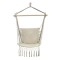 Scaun tip Leagan Suspendabil Bej cu Spatar si Macrameu 100x50x110 cm