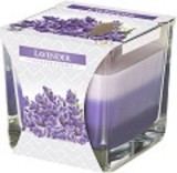 Lumanare parfumata pahar trei culori lavanda, LIGHT CANDEL ART