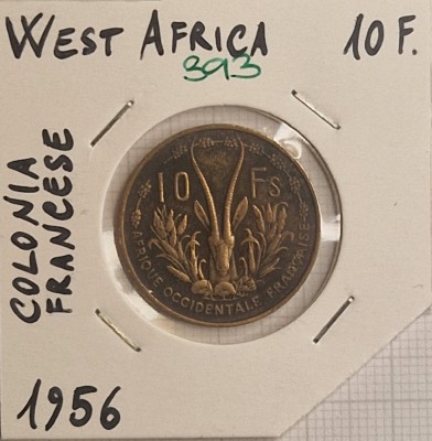 393 French West Africa, Africa de Vest Franceza, 10 Francs 1958, KM#6 foto