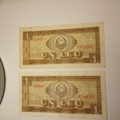 Bancnota 1 leu 1966 circulata foto
