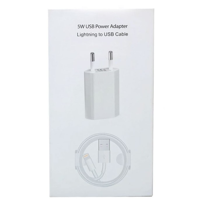 OEM (MD813ZM) - Incarcator retea + Cablu Lighting, 1xUSB-A, 5W, White [blister]