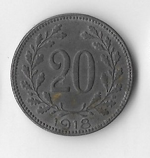 Moneda 20 heller 1918 - Austria foto