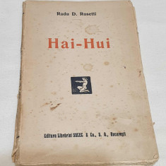 Carte veche de colectie anul 1924 Hai - Hui Radu D. Rosetti