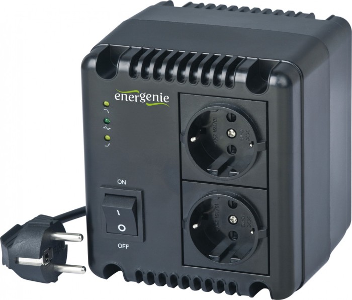 AVR GEMBIRD 1000VA/ 600W, 2 x socket Schuko, indicatie status cu LED, sinusoida pura, &quot;EG-AVR-1001&quot;i) (timbru verde 4 lei)