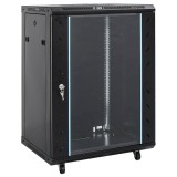 vidaXL Dulap de server, 15U, 19&quot; IP20, negru, 60x45x86 cm
