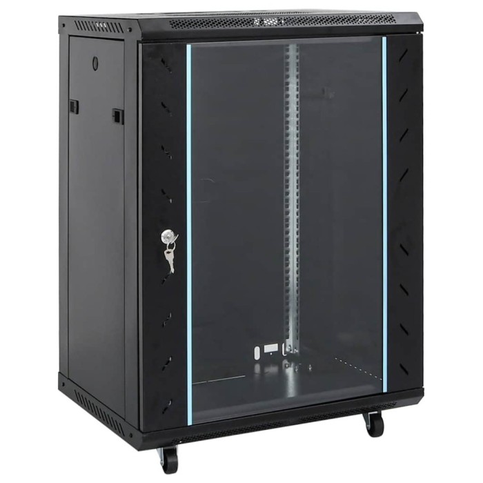 Dulap de server, 15U, 19&quot; IP20, negru, 60x45x86 cm