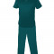 Costum Medical Pe Stil, Turcoaz inchis cu Elastan, Model Classic Barbati - 3XL, 4XL