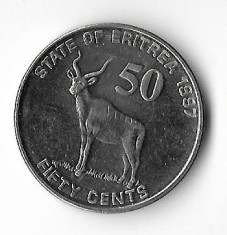 Moneda 50 cents 1997 - Eritrea