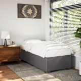 VidaXL Cadru de pat, gri, 100x200 cm, piele ecologică