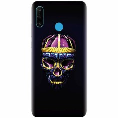 Husa silicon pentru Huawei P30 Lite, Colorfull Skull