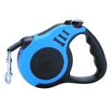 Lesa retractabila cu maner ergonomic, buton de franare, tip banda, Lungime 5m, Greutate Maxima 15Kg, Albastru, Ropet