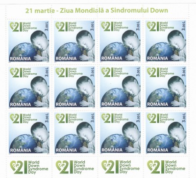 ROMANIA 2011 - ZIUA MONDIALA A SINDROMULUI DOWN,MINICOALA, MNH - LP 1892c foto