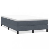 Cumpara ieftin Pat cu arcuri fara saltea Gri inchis 120x210 cm catifea