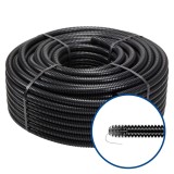 Copex / tub riflat PVC Gewiss DX15116R, D exterior 16 mm, 750 N, cu fir de tragere, rola 100 m