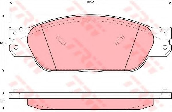 Set placute frana,frana disc JAGUAR S-TYPE (CCX) (1999 - 2009) TRW GDB1401