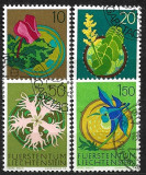 B0967 - Lichtenstein 1971 - Flora 4v.stampilat,serie completa