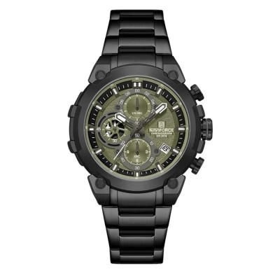 Ceas Barbati Naviforce 8071 Negru-Verde , Functii Multiple, Design Business, Shockproof, Rezistent la Apa 3ATM foto