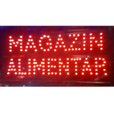 Reclama LED - MAGAZIN ALIMENTAR - de interior, 48 x 25 cm foto