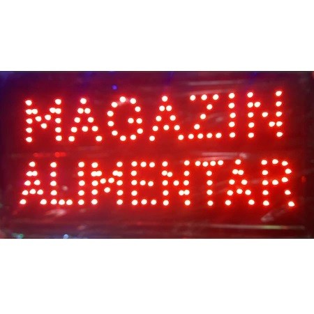 Reclama LED - MAGAZIN ALIMENTAR - de interior, 48 x 25 cm