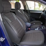 Cumpara ieftin Set Huse Scaune piele si textil compatibile Skoda Octavia (2012-2020) GRI, Umbrella