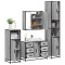 vidaXL Set de mobilier de baie 4 piese Lemn stratificat gri Sonoma 3301203