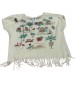 Tricou fetita cu franjuri , marimea 122